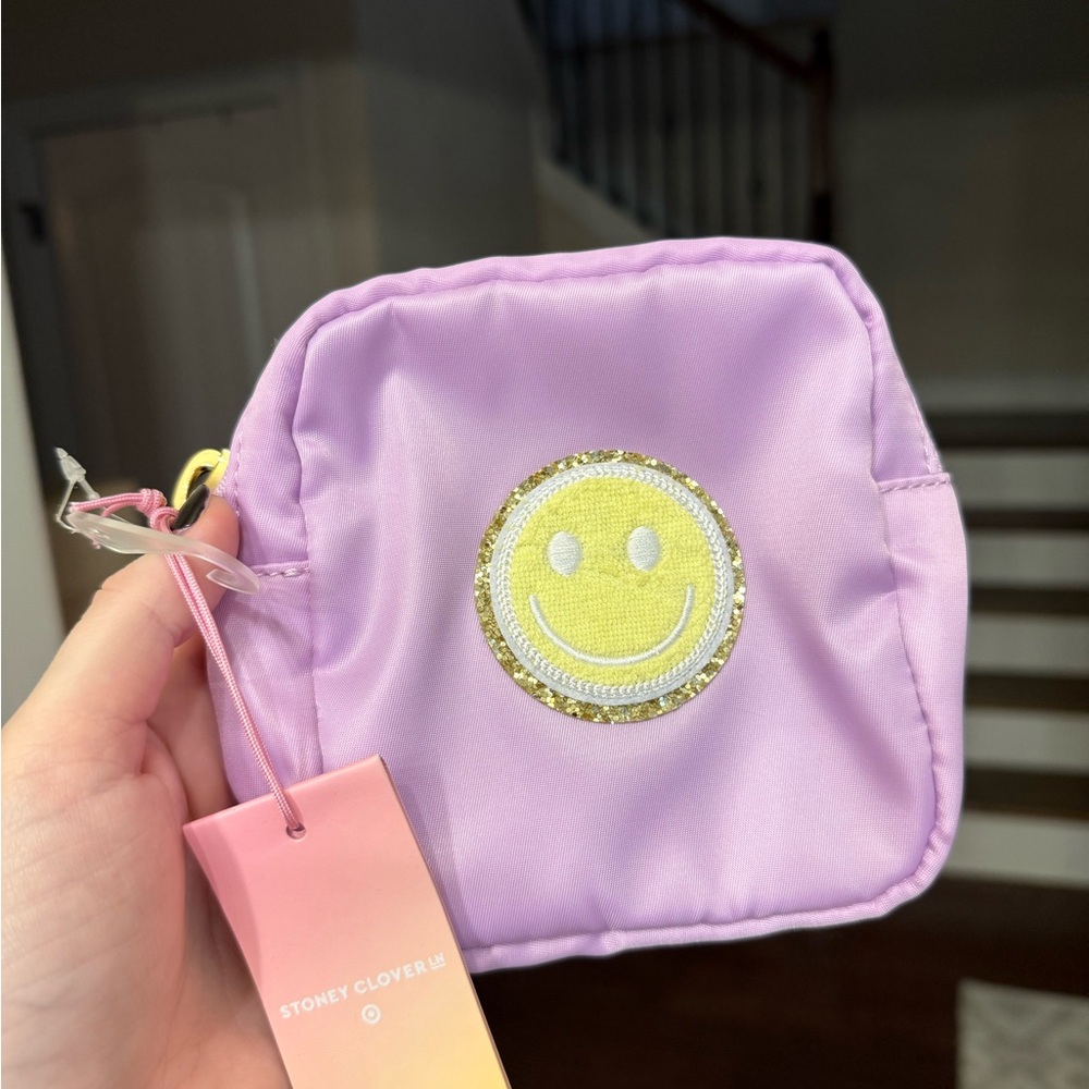 Stoney Clover Lane Lavender Smiley Face Pouch